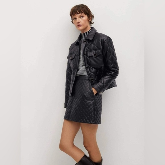 Mango Jackets & Blazers - Mango‎ - Pocket Quilted Jacket Black size small